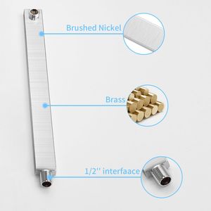 Set Doccia a Pioggia da Parete 10 Pollici con Doccetta, Finitura Nichel Spazzolato per Uso Esterno - Product Image 6