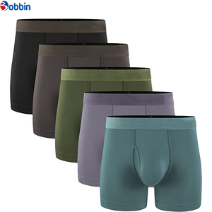 Ropa Interior Masculina de Algodón, Bóxers para Hombre, Cintura con Logotipo Personalizado OEM, Alta Calidad, Suave, Sólido y Transpirable - Product Image 3