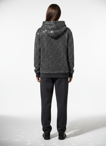 Sudadera con Capucha Personalizada con Logotipo de Diamantes de Imitación para Hombre, Estilo Boxy, 500 g/m², Lavado Ácido, Streetwear, Felpa Francesa, OEM - Product Image 4