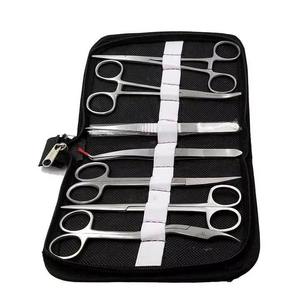 8-Piece Stainless Steel Manual Student Dissection Surgical Hemostat Scissor Instrument Set Zipper <b>Case</b> for By Grip Surgical - Product Image 1