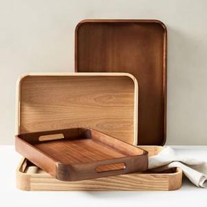 Durable Wooden Serving <b>Tray</b> For Breakfast Lunch <b>Dinner</b> Beverage Service And Decorative Home Display - Product Image 3