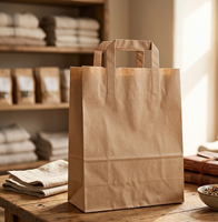 Meilleure vente de sacs à provisions en papier personnalisés de fabrication indienne sacs d'emballage alimentaire d'épicerie en papier kraft avec poignée sac en papier