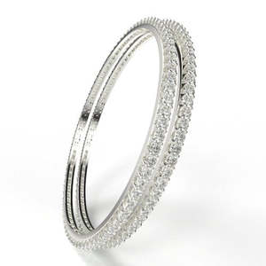 Anillo Clásico de Oro Blanco con Diamantes Naturales de Corte Brillante Redondo, Joyería de Boda para Mujer - Product Image 3