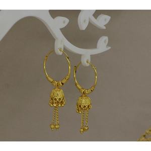 Classic Ethnic <b>Gold</b> Plated Multi-Drop Tassel Hoop <b>Earrings</b> Women's Designer Bali Traditional Indian Jewelry <b>Set</b> Export Quality - Product Image 5