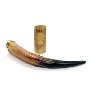 Chope à bière viking en corne de buffle polie, écologique, de haute qualité, souvenir naturel d'origine animale, pour événements médiévaux, économique - Product Image 6
