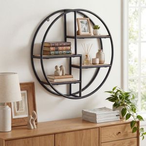 Mensola Circolare Decorativa da Parete per Soggiorno, Cucina e Bagno - Product Image 1