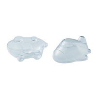 Boîte à bonbons miniature en forme d'avion en plastique PS transparent et écologique Kwang Hsieh, logo personnalisé, emballage alimentaire réutilisable