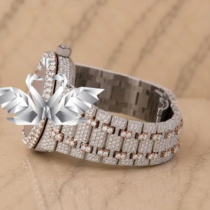 Top Selling Moissanite Watch for Men Iced Out Diamond Look Stainless Steel Fashion Wrist Watch Available At Affordable Price - Product Image 2