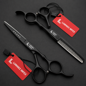 NYBL-55 5.5inch Straight <b>Left</b>-<b>handed</b> <b>Scissors</b> JAPAN 440C Sharp 58-59HRC Hardness Stainless Steel Handle Barber Shears Hair 28 - Product Image 4