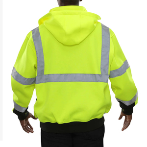 Sweat à capuche de travail haute visibilité unisexe en polyester indéchirable, design de sécurité, style distinctif, pour homme - Product Image 3