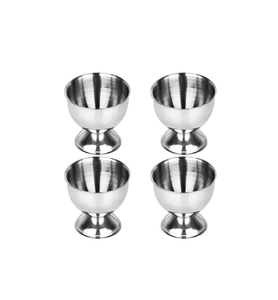 Lot de 4 coupelles à œufs durs en acier inoxydable, très demandées, pour le petit-déjeuner, à prix réduit - Product Image 2
