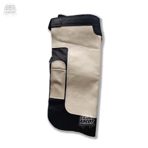 Top Selling Cowhide Suede Leather Long Farrier <b>Chaps</b> with Canvas Western Cowboy <b>Chaps</b> Equestrian Sportwear - Product Image 4