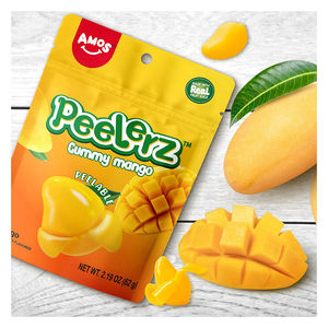 Caramelos de goma de mango AMOSS Peelerzz, bolsas de 6 oz con 15 g de azúcar en total, 0 g de grasa y 40 mg de sodio para un perfil nutricional, suministro al por mayor - Product Image 1