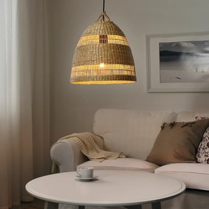 Meilleur Choix Abat-jour de Lustre en Rotin et Raphia, Luminaire de Plafond Durable, Sûr et Écologique, Article Décoratif pour la Maison - Product Image 5