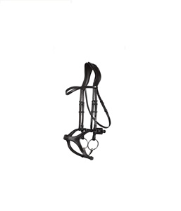 Brida de salto de caballo inglés duradera con material de cuero de punto de fantasía - Product Image 1