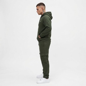 Men's Hooded Solid Printed Sports Tracksuit <b>Set</b> Trendy Full Zip Track Jacket <b>Matching</b> <b>Jogger</b> Pants Comfortable Workout 100% - Product Image 1