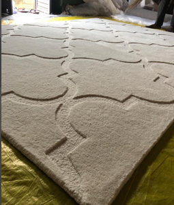 Tapis KNOT RUG en laine tuftée à la main, haute qualité, fait main, écologique, antidérapant, gris, pour salon, enfants, hôtels, bureau - Product Image 5