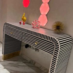 ILAHI's Bone Inlay <b>Drawer</b> Modern Design Agate Detailing <b>Storage</b> Portable Home Furniture - Product Image 1