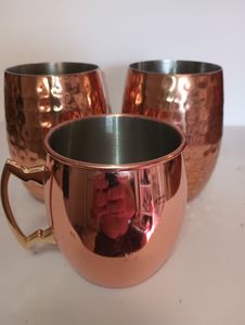 Hammered copper drink mug set classic beverage <b>cups</b> <b>reusable</b> handcrafted cocktail mugs premium collection - Product Image 1