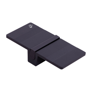 Poignée de meuble en aluminium bicolore à bord cannelé, design Stria, finition PVD Or, Or Rose, Gris Graphite, Vert, Noir Mat - Product Image 3