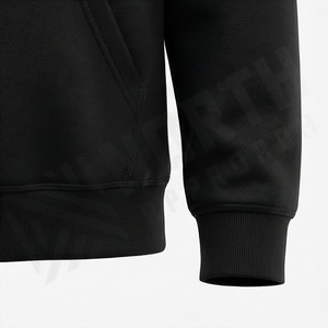 Sudadera con capucha de algodón grueso, cálida para otoño, bordada y teñida lisa, para deportes al aire libre, de corte holgado, color personalizable - Product Image 6