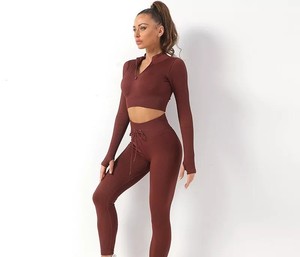 Custom Sportswear Gym Fitness Sleeveless Top Scrunch Butt Pants Workout Women Yoga Sets High Waist Front Breathable Quick Dry - Product Image 3