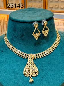 2024 Best Buy 24K plaqué or Style Vintage ensemble de bijoux de mode fabricant indien inspiré Comores Mayotte-cuivre cadeau prêt - Product Image 6