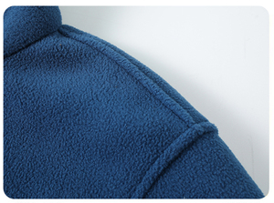 Unisex Winter <b>Fleece</b> <b>Jacket</b> Zip-Up Stand Collar Solid Breathable <b>Warm</b> Casual Outerwear for Outdoor Use - Product Image 3