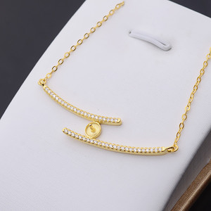 Colgante de Plata S925 con Cadena de Clavícula de 7.5-9 Pulgadas, Collar de Diamantes Personalizado, Accesorios de Bricolaje, Producto Semiterminado - Product Image 1