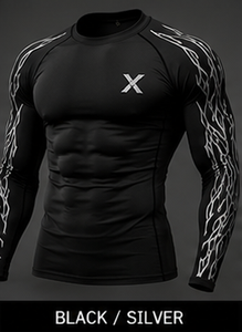 Your Gym Logo Long Sleeve Gym <b>Compression</b> <b>Shirt</b> Workou <b>Men</b> Quick Dry Spandex Polyester Printed Front X Logo Full Sleeve Sport - Product Image 5