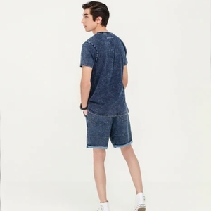 Shorts en jean pour homme toutes saisons, entièrement personnalisables, streetwear, 360g, 100% coton, respirant, séchage rapide, haute qualité, couleur personnalisable - Product Image 2