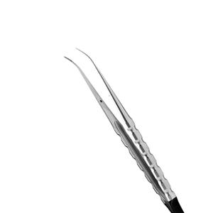 Pinces à tissus courbées à micro-dents multiples en acier inoxydable, forceps chirurgicaux pour la manipulation et la suture précises des tissus mous - Product Image 5