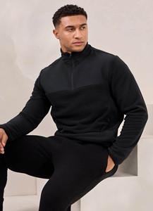 Top Selling Custom Logo Black <b>Men's</b> <b>Half</b> <b>Zip</b> Polar Fleece Hoodie Lightweight Breathable Gym Sports & Streetwear Hoodies For <b>Men</b> - Product Image 4