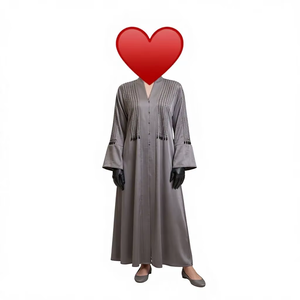 NUEVO DISEÑO DE BURKA MUSULMANA CON TRABAJO ARTESANAL DE DIAMANTES EN LA PARTE DELANTERA Y TRASERA, CIERRE LATKAN, ABAYA ISLÁMICA, LARGO HASTA EL SUELO, PARA FIESTAS Y EVENTOS - Product Image 1