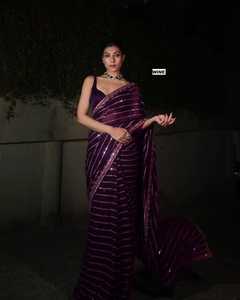 Exclusive Designer Look Georgette Fabric <b>Saree</b> Elegant <b>Blouse</b> Stylish Fancy Ethnic Latest Trendy Indian Modest Party Wear Women - Product Image 4