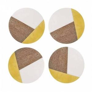 Handmade Wholesale Stylish Wooden and Resin Decorative <b>Table</b> <b>Coaster</b> S/4 Modern Unique Stylish Personalized Terracotta <b>coaster</b> - Product Image 1