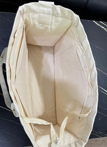 Sac fourre-tout en toile de coton naturel réutilisable et écologique, grande capacité, personnalisable avec logo et couleur, pour cadeaux promotionnels - Product Image 5