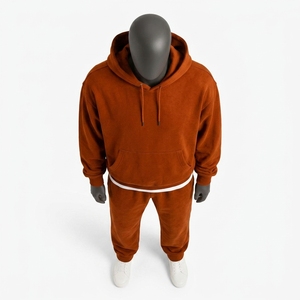 Ensembles de survêtements personnalisés pour hommes en molleton deux pièces, pull à manches longues, entraînement, jogging, survêtement pour hommes - Product Image 5