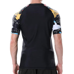 Camisetas de Natación Deportivas al por Mayor de Alta Calidad con Logotipo Personalizado, Brasileñas de Una Pieza, Transpirables, con Estampado por Transferencia de Calor y Manga Tres Cuartos - Product Image 2