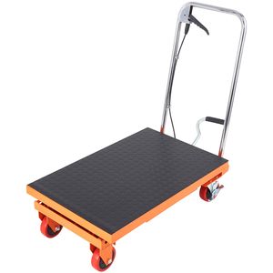 Carrello Elevatore Idraulico Manuale a Forbice Singola, Capacità 227 kg, con 4 Ruote Antiscivolo in PA, Altezza di Sollevamento 72,4 cm - Product Image 6