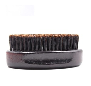 Pinceau à raser en gros 100 % poils de sanglier, manche en bois, style rétro naturel noir avec logo personnalisé pour le toilettage masculin - Product Image 3