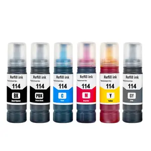 Tatepson T114 114 mürekkep uyumlu renk su bazlı şişe dolum toplu mürekkep T114 Ecotank için Epson ET-8500 ET-8550 vb.