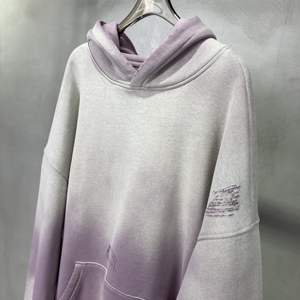 Sweat à capuche zippé en molleton de haute qualité, coupe classique, effet vieilli et délavé à l'acide, avec couleur et logo personnalisables, 100 % coton - Product Image 5