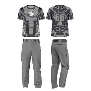 ชุดยูนิฟอร์มซอฟต์บอลสั่งทำพิเศษ ระบายอากาศได้ดี แห้งเร็ว พิมพ์ลายแบบซับลิเมชั่น โพลีเอสเตอร์ 100% สีเทา เสื้อเจอร์ซีย์ไอรอนแมน กางเกง คุณภาพพรีเมียม - Product Image 5