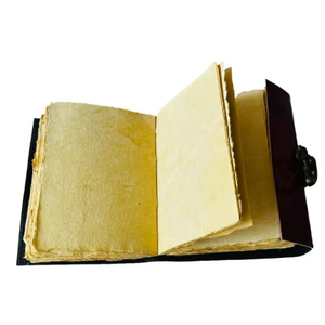 Cuaderno de hechizos y bocetos hecho a mano, de tapa blanda negra, con borde deshilachado, con diseño de Siete Piedras, Vintage, Religioso, Libro de Amor y Sombras, en blanco - Product Image 6