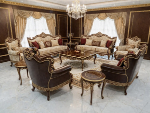 Juego de Sofás Modernos y Cómodos para el Hogar, Sofá de Lujo para Sala de Estar con Mesa de Centro y Taburetes Laterales, Muebles Elegantes para Sala de Estar, EE. UU. - Product Image 6