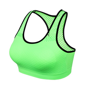 Women's <b>Blue</b> Yoga Sports <b>Bra</b> Racerback Scoop Neck Mesh Breathable Medium Support Seamless Design - Product Image 6