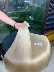 Extensiones de cabello humano Remy vietnamita a granel de 100 gramos, NASA naturales de la máquina de ondas de 60cm, trama doble, todos los colores disponibles - Product Image 4