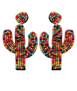 Premium Bloom Plant Design Handcraft Perlé Drop Dangle Broderie Boucles D'oreilles Élégant Mignon Bijoux À La Mode Par Hiba Enterprises - Product Image 2