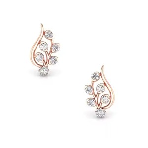 New Indian Manufactured Luxury Moissanite Diamond <b>Earrings</b> for Women's Certified Round Cut Sustainable Fine Available For Sale - Product Image 3